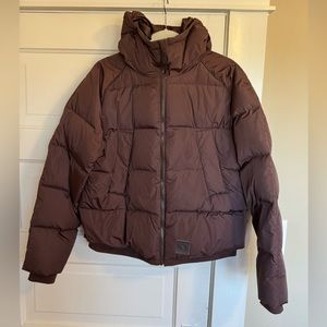 Kari Traa maroon winter bomber puffer